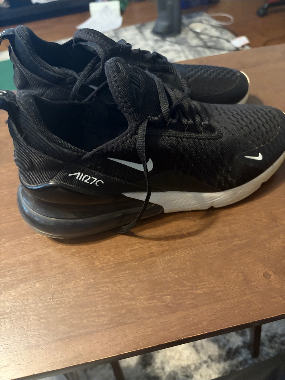 Nike Black & White Air Max 270 Athletic Sneakers